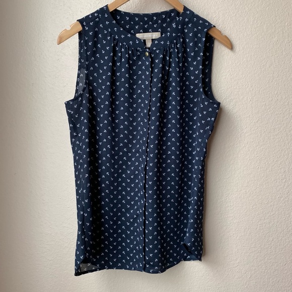Banana Republic Tops - Banana Republic “Anchor” Sleeveless Blouse